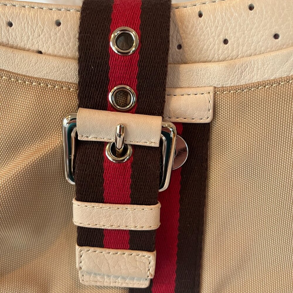 Cole Haan -- Courtney Collection -- Vintage -- Leather and Nylon -- Shoulder Bag - Picture 3 of 16